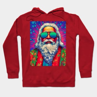 Fiesta Santa: Pop Art Latino Holiday Delight, Latino Santa Hoodie